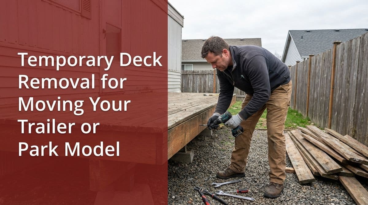 Featured post - Temporary Deck Removal for Moving Your Trailer or Park Model